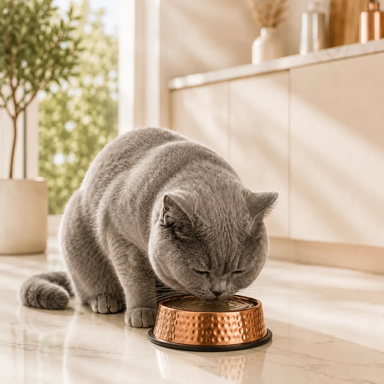 Alma Pure™ Napf aus 99,9 % reinem Kupfer für Hunde und Katzen