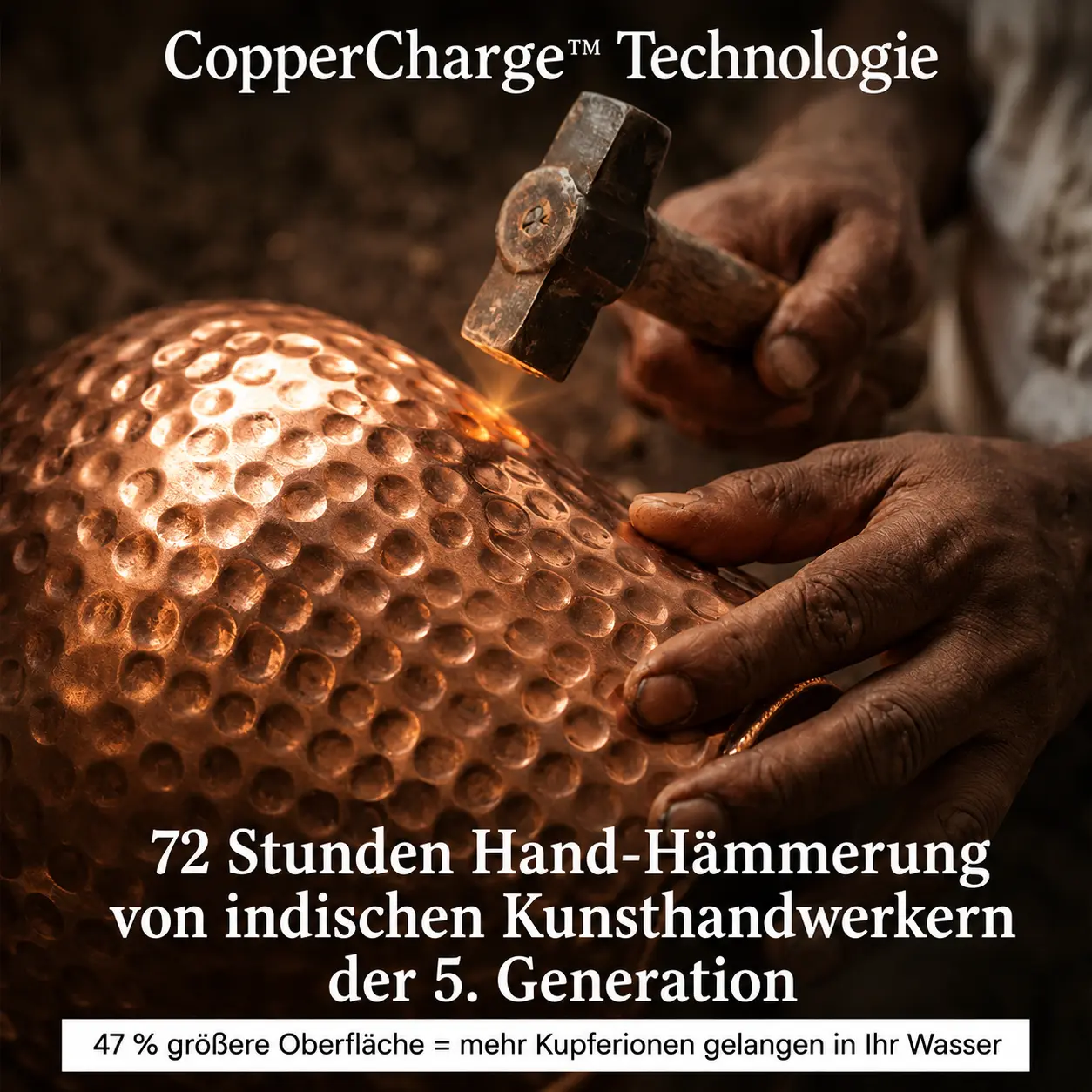 Alma Pure™- Kupferflasche Natuerlich Gereinigtes Wasser Plastikfrei