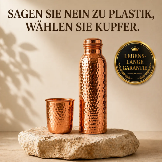 Alma Pure™- Kupferflasche Natuerlich Gereinigtes Wasser Plastikfrei