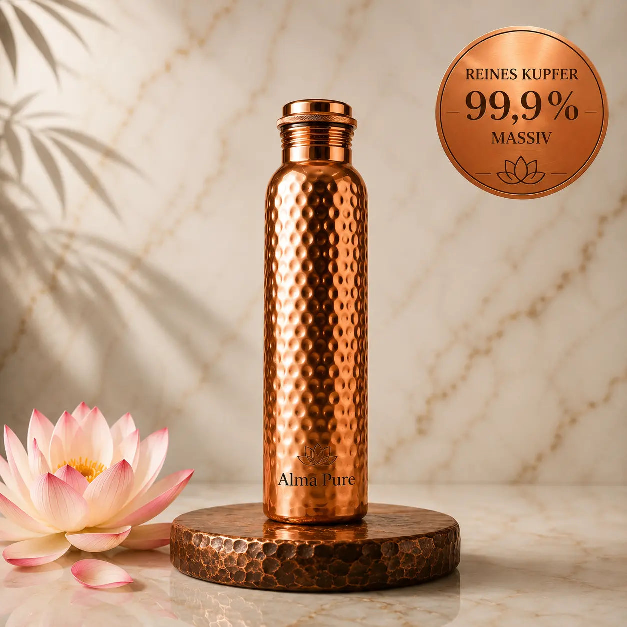 Alma Pure™ – Kupferflasche aus massivem Kupfer – Heritage Edition