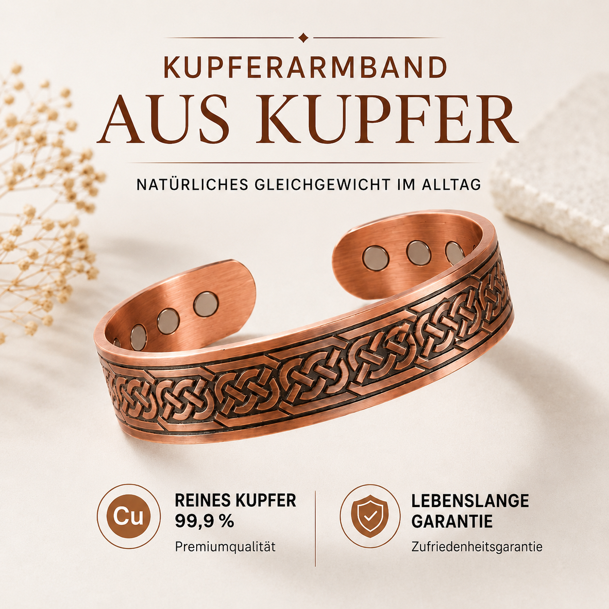 Reines Kupferarmband Alma Pure™